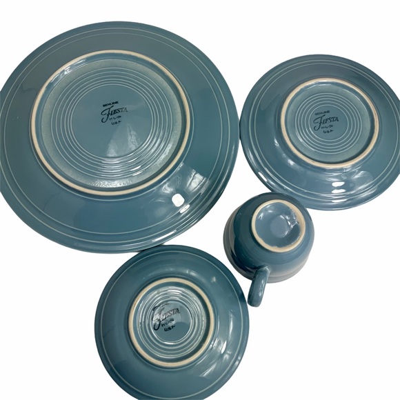 FIESTAWARE Retired Perwinkle 4 Piece set. - Picture 7 of 7